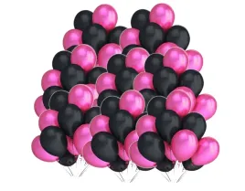 balony-rozowe-czarne-urodziny-panienski-roczek-50-szt-metaliczne-lateksowe