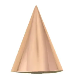 czapeczki-papierowe-urodziny-rose-gold-metaliczne-rozowe-zloto-panienski