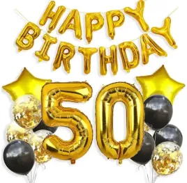 zlote-czarne-balony-50-urodziny-piecdziesiatka-hel-zestaw-balonow-baner