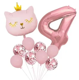 zestaw-balonow-czwarte-4-urodziny-kotek-rozowy-hel-korona-konfetti-cztery