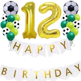 zestaw-balonow-dwunaste-12-urodziny-pilka-footbal-zielone-chlopiec-lateks