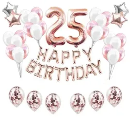 zestaw-balony-urodziny-25-dwudzieste-piate-rose-gold-rozowe-zloto-balonow