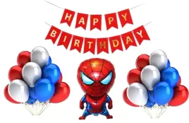 zestaw-balonow-spiderman-urodziny-balony-czerwone-lateksowe-bohater-baner