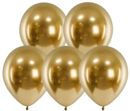 balony-chromowane-shiny-10-cali-zlote-5-szt-glossy-sylwester-wesele-chrzest