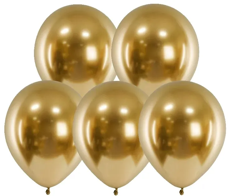 balony-chromowane-shiny-10-cali-zlote-5-szt-glossy-sylwester-wesele-chrzest