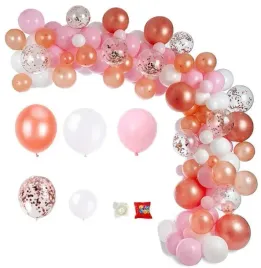 zestaw-balonow-girlanda-balonowa-rose-gold-balony-rozowe-zloto-luk-chrzest