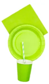 zestaw-na-urodziny-kubki-talerzyki-zielone-slomki-papierowe-kubeczki-roczek