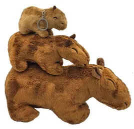 zestaw-3-pluszowe-maskotki-dla-dzieci-kapibara-brazowa-13-20-35cm-rodzina