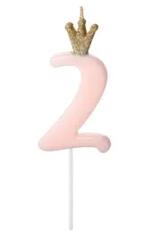 swieczka-rozowa-cyfra-2-dwa-na-tort-z-korona-urodziny-drugie-dziewczynki