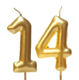 swieczki-na-tort-14-urodziny-zlote-metaliczne-czternaste-urodzinowe