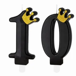 swieczka-urodzinowa-czarna-zlota-korona-liczba-10-dziesiate-urodziny-tort