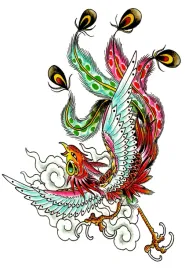 tatuaz-realistyczny-tymczasowy-zmywalny-paw-ptak