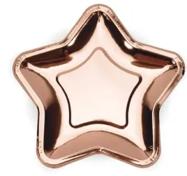 talerze-talerzyki-papierowe-rose-gold-gwiazda-rozowe-zloto-urodziny-metalic