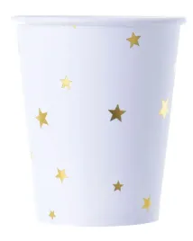 kubki-papierowe-220-ml-urodziny-biale-roczek-6-szt-zlote-gwiazdki-swieta