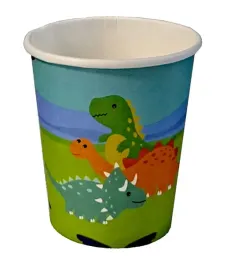 papierowe-kubeczki-kubki-urodzinowe-dinozaury-6-szt-papierowe-zielone-eko