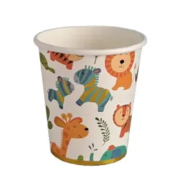 kubki-papierowe-kubeczki-zwierzatka-zoo-18-cm-6-szt-roczek-urodziny-lew