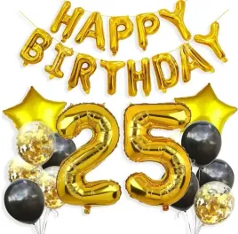 zlote-czarne-balony-25-urodziny-zestaw-na-hel-zestaw-balonow-urodzinowych