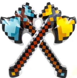2-x-topory-dmuchane-minecraft-zolty-niebieski-topor-zestaw-zabawka