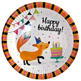 talerzyki-papierowe-zwierzatka-lisek-urodziny-18cm