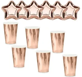 zestaw-kubki-talerzyki-gwiazda-rose-gold-panienski-rozowe-zloto-kubeczki