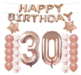 zestaw-balony-urodziny-30-trzydziestka-rose-gold-rozowe-zloto-balonow-hel