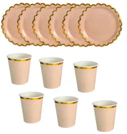 zestaw-kubki-talerzyki-brzoskwiniowo-zlote-urodzin