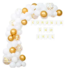 zestaw-balonow-zlote-komunia-swieta-baner-imie-biale-balony-biale-konfetti