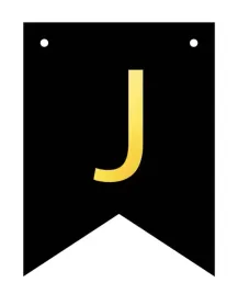 baner-czarno-zloty-diy-czarny-ze-zlota-litera-flagi-12-x-16-cm-litera-j