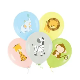 zestaw-balony-lateksowe-zwierzatka-mix-zoo-5-szt