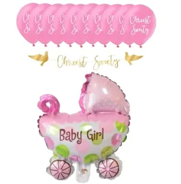 zestaw-balony-baner-na-chrzest-dziewczynki-rozowy-balonow-chrzciny-wozek