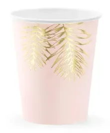kubki-papierowe-kubeczki-zlote-liscie-rozowe-6-szt-urodziny-panienski