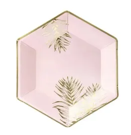 talerzyki-23-cm-rozowe-zlote-liscie-6-szt-urodziny
