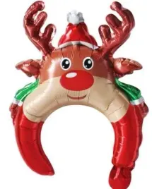 balon-foliowy-opaska-swiateczna-czerwona-na-glowe-renifer-rudolf-28x345-cm