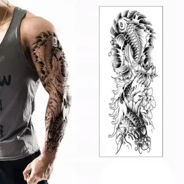 tatuaz-realistyczny-zmywalny-tymczasowy-rekaw-ryba