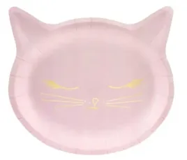 talerzyki-papierowe-rozowe-roczek-kotek-urodziny-przyjecie-talerze-eko