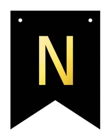 baner-czarno-zloty-diy-czarny-ze-zlota-litera-flagi-12-x-16-cm-litera-n