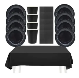 zestaw-kubki-talerzyki-urodziny-papierowe-czarne-kubeczki-jednorazowe-eko