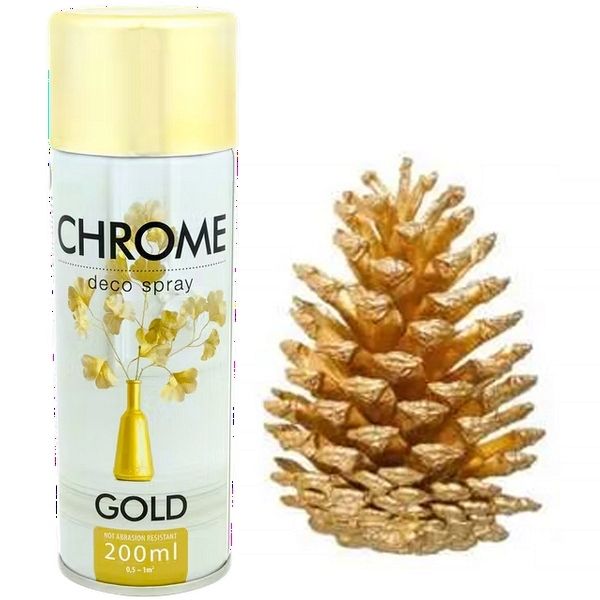 Farba w sprayu Super chrom 200 ml złota