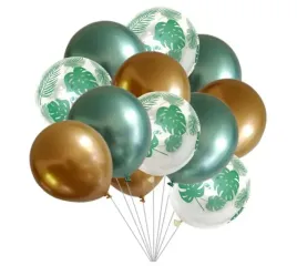 balony-urodzinowe-lateksowe-zielone-liscie-palmowe-zestaw-balony-tropikalne