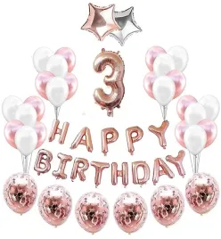 zestaw-balony-3-urodziny-impreza-rose-gold-rozowe-zloto-srebrne-balonow