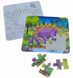 puzzle-zestaw-2-szt-kolorowanka-dinozaury-12x13-cm-16el-ukladanka-prezent