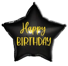 balon-foliowy-czarny-gwiazda-urodziny-happy-birthday-zloty-nadruk-43-cm