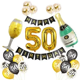 zestaw-balony-50-urodziny-piecdziesiatka-szampan-balonow-zlote-czarne-baner