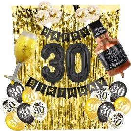 zestaw-balony-30-urodziny-trzydziestka-whisky-kurtyna-baner-zlote-czarne