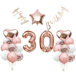 zestaw-balonow-rose-gold-30-urodziny-trzydziestka-balony-rozowe-zloto-baner