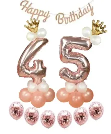 zestaw-balony-45-urodziny-czterdzieste-rose-gold-rozowe-zloto-urodzinowe