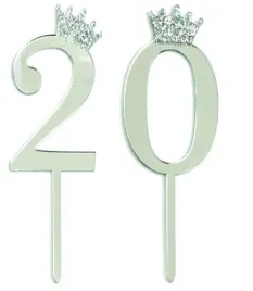 topper-toper-na-tort-urodziny-liczba-20-dekoracja-srebrny-korona-urodzinowa