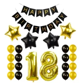 zestaw-balony-18-urodziny-osiemnastka-czarne-zlote-balonow-baner-gwiazdy