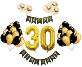 zestaw-balony-30-urodziny-trzydziestka-zlote-czarne-balonow-konfetti-baner
