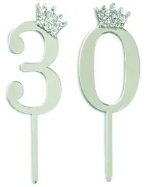 topper-toper-na-tort-urodziny-30-dekoracja-srebrny-trzydziestka-korona